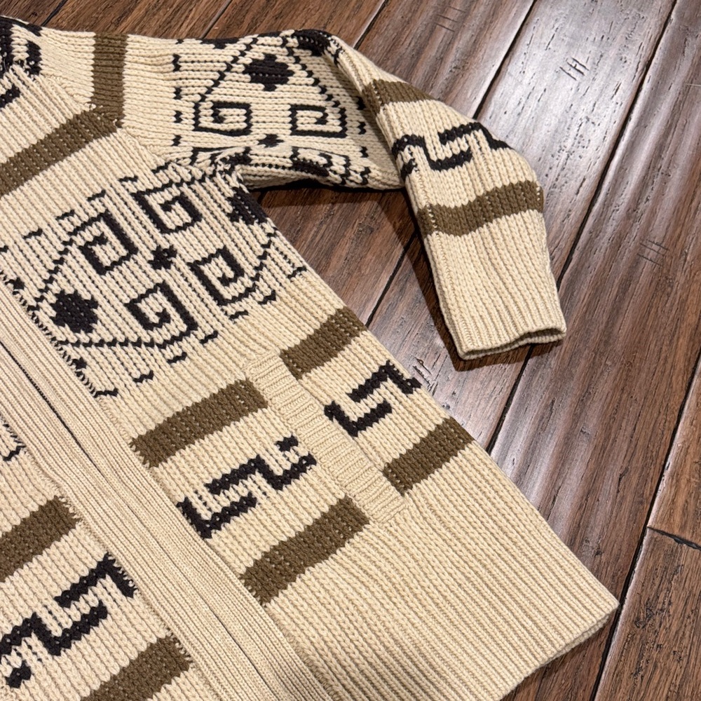 Pendleton Beige And Brown Patterned Cardigan- Nwt! - image 8